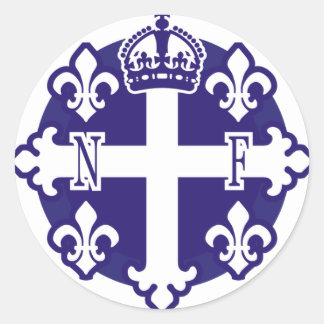 Nouvelle-France, l'Amerique du Nord Classic Round Sticker