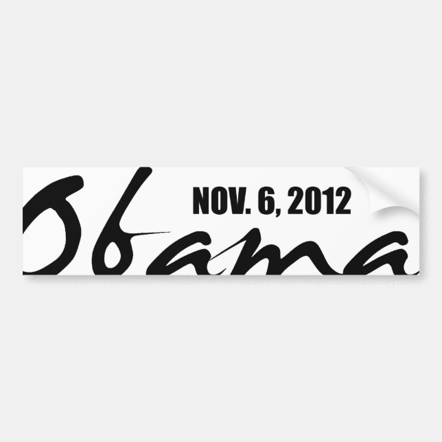 NOV. 6, 2012 BUMPER STICKER (Front)
