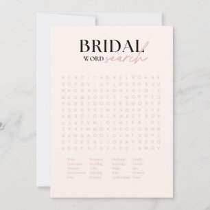 Nova Bridal Shower Word Search Invitation