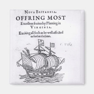 Nova Britannia. Offring Most Excellent Fruites Magnet