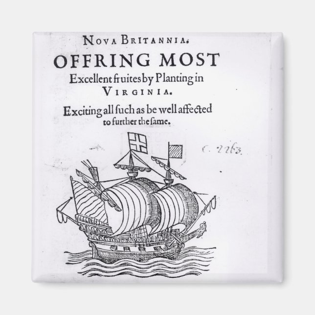 Nova Britannia. Offring Most Excellent Fruites Magnet (Front)