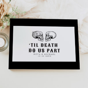 NOVA Gothic Floral Skull Til Death Wedding Guest Book