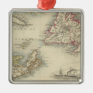 Nova Scotia And Newfoundland Metal Ornament