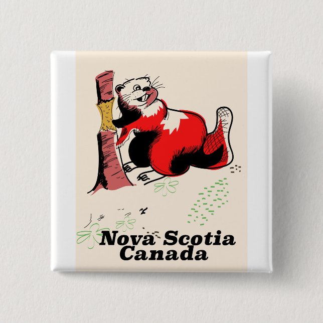 Nova Scotia canada 15 Cm Square Badge (Front)