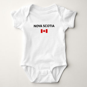 Nova Scotia Canada Canadian Flag Light-Color Baby Bodysuit