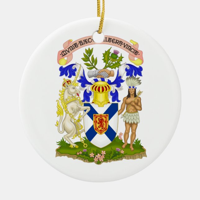 Nova Scotia (Canada) Coat of Arms Ceramic Ornament (Front)