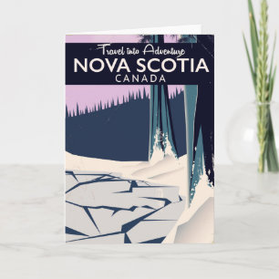 Nova Scotia, Canada holiday travel poster. Card