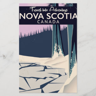 Nova Scotia, Canada holiday travel poster. Stationery