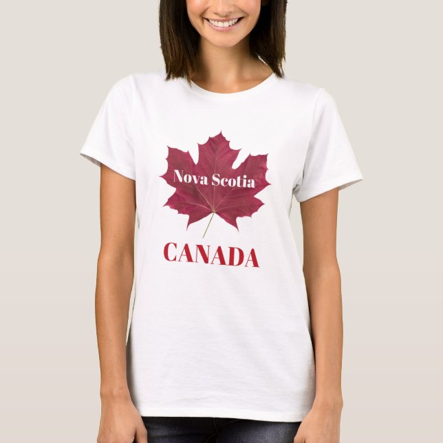 Nova Scotia Canada Maple Leaf Women's T-Shirt (Front)