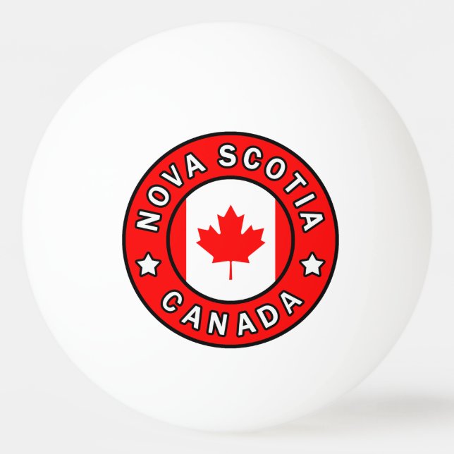 Nova Scotia Canada Ping Pong Ball (Front)