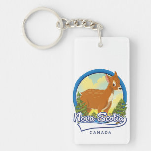 Nova Scotia Canada travel logo Key Ring