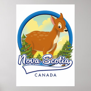 Nova Scotia Canada travel logo Poster
