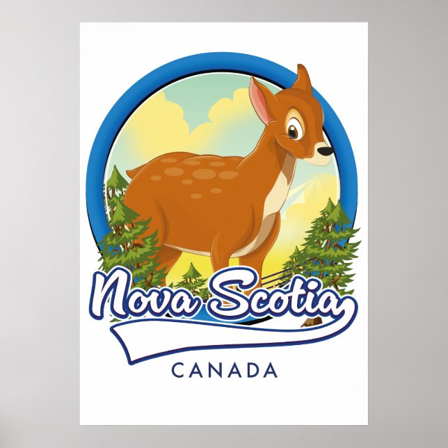 Nova Scotia Canada travel logo Poster (Front)
