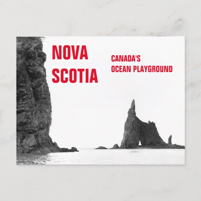 Nova Scotia Canada's Ocean Playground Vintage Post Postcard (Front)