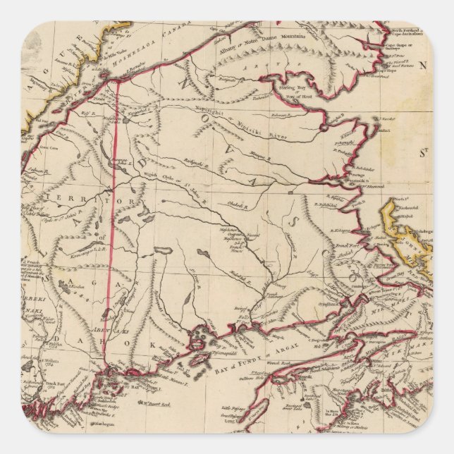 Nova Scotia, Cape Britain Square Sticker (Front)