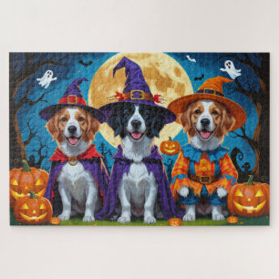Nova Scotia Duck Toller Pumpkin Halloween Funny Jigsaw Puzzle