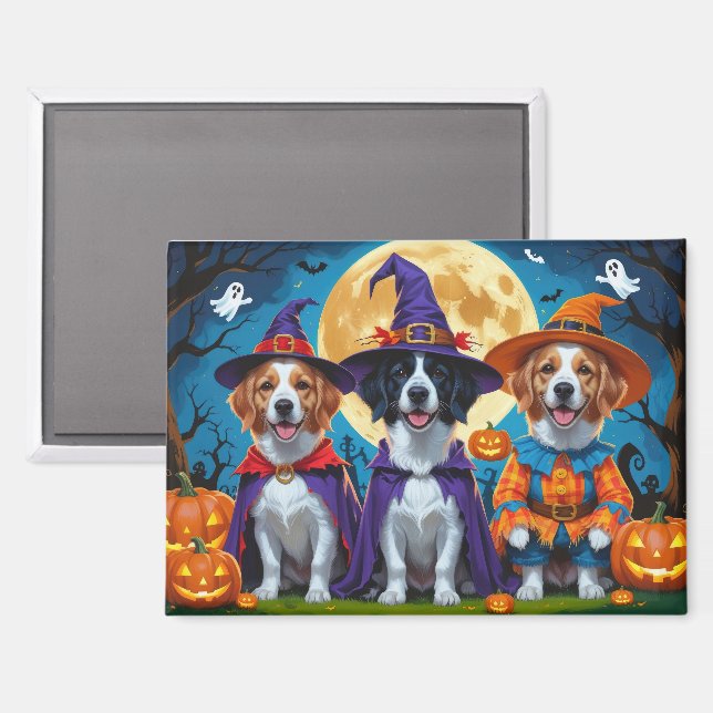 Nova Scotia Duck Toller Pumpkin Halloween Funny Magnet (Front/Back)