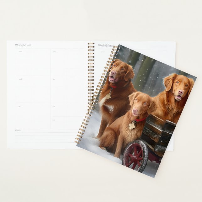 Nova Scotia Duck Toller Retriever Snowy Sleigh Planner (Display)