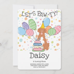 Nova Scotia Duck Tolling Birthday Party Invitation