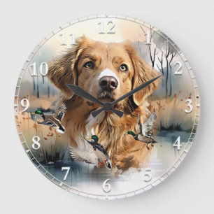 Nova Scotia Duck Tolling Retriever, Art Large Clock