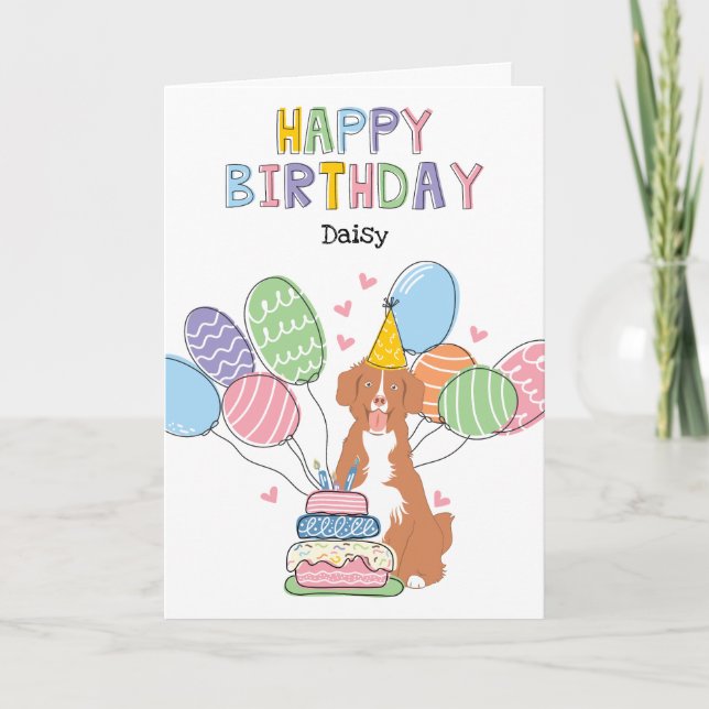 Nova Scotia Duck Tolling Retriever Birthday Card (Front)