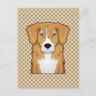 Nova Scotia Duck Tolling Retriever Cartoon Postcard