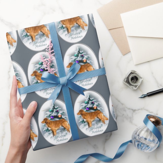 Nova Scotia Duck Tolling Retriever Christmas Wrapping Paper (Gifting)