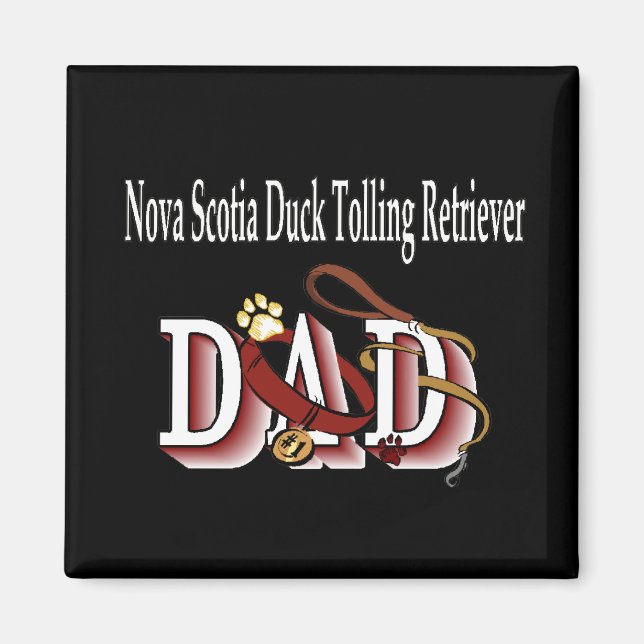 NOVA SCOTIA DUCK Tolling Retriever dad Magnet (Front)