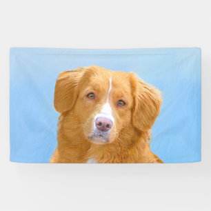 Nova Scotia Duck Tolling Retriever Dog Painting Banner