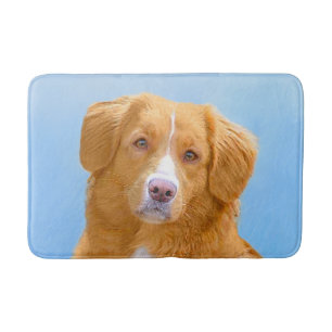 Nova Scotia Duck Tolling Retriever Dog Painting Bath Mat