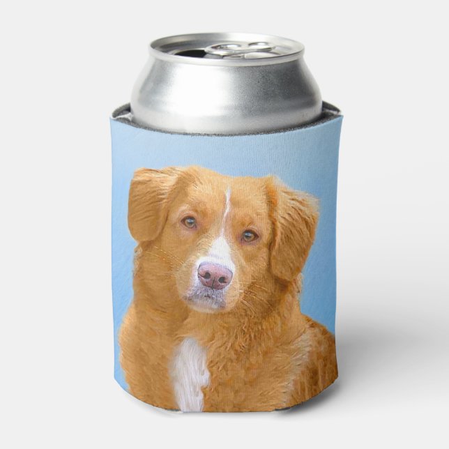 Nova Scotia Duck Tolling Retriever Dog Painting Can Cooler (Can Front)