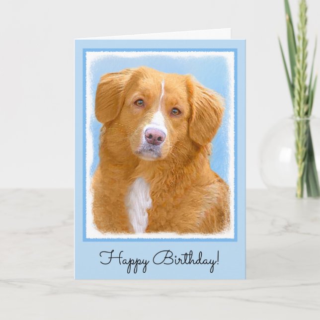 Nova Scotia Duck Tolling Retriever Dog Painting Card (Front)