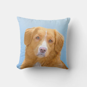 Nova Scotia Duck Tolling Retriever Dog Painting Cushion