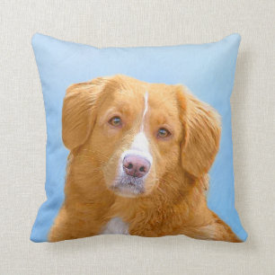 Nova Scotia Duck Tolling Retriever Dog Painting Cushion