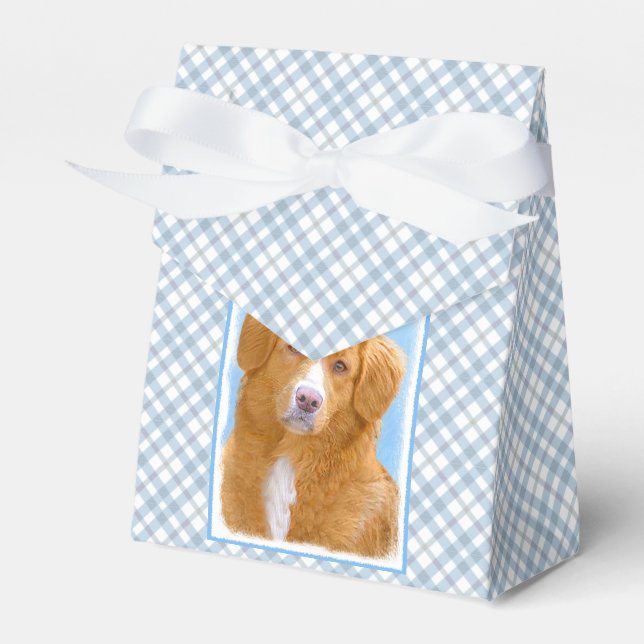 Nova Scotia Duck Tolling Retriever Dog Painting Favour Box (Front Side)