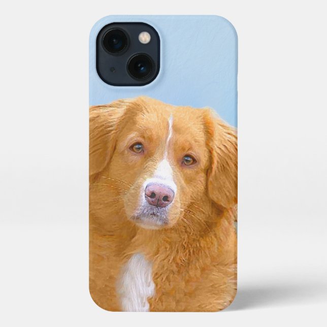 Nova Scotia Duck Tolling Retriever Dog Painting iPhone Case (Back)