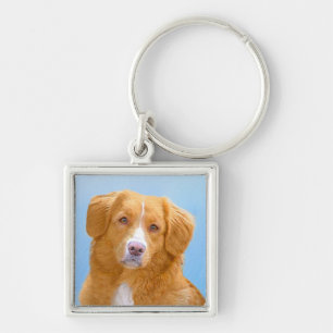 Nova Scotia Duck Tolling Retriever Dog Painting Key Ring