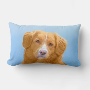 Nova Scotia Duck Tolling Retriever Dog Painting Lumbar Cushion