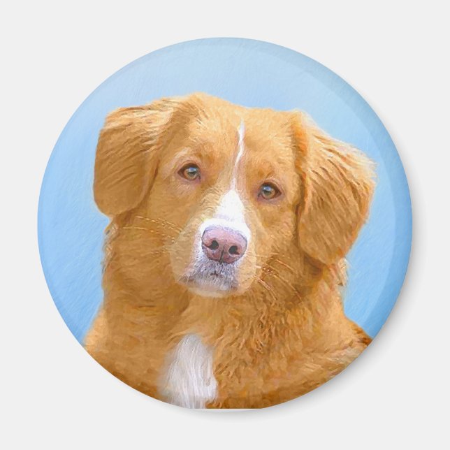 Nova Scotia Duck Tolling Retriever Dog Painting Magnet (Front)