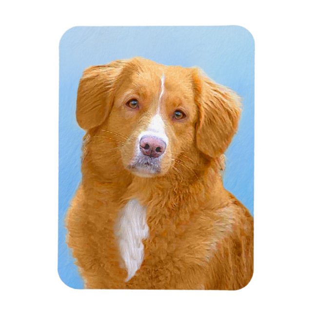 Nova Scotia Duck Tolling Retriever Dog Painting Magnet (Vertical)