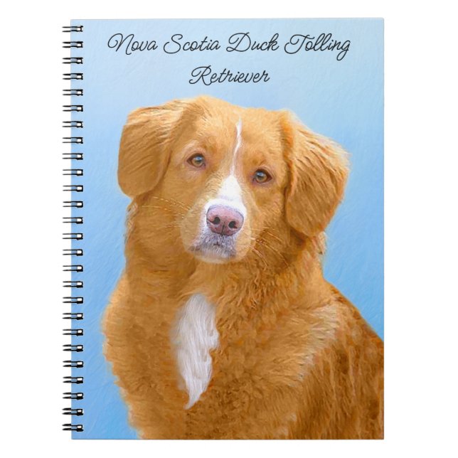 Nova Scotia Duck Tolling Retriever Dog Painting Notebook (Front)