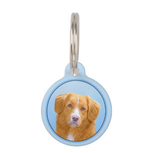 Nova Scotia Duck Tolling Retriever Dog Painting Pet Tag