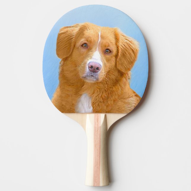 Nova Scotia Duck Tolling Retriever Dog Painting Ping Pong Paddle (Front)