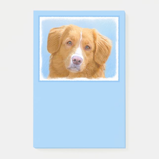 Nova Scotia Duck Tolling Retriever Dog Painting Post-it Notes (Front)