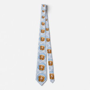 Nova Scotia Duck Tolling Retriever Dog Painting Tie
