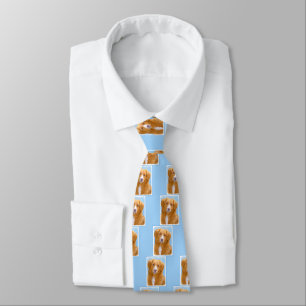 Nova Scotia Duck Tolling Retriever Dog Painting Tie