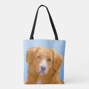 Nova Scotia Duck Tolling Retriever Dog Painting Tote Bag