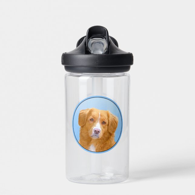 Nova Scotia Duck Tolling Retriever Dog Painting Water Bottle (Front)