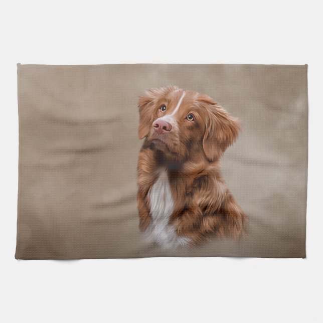 Nova Scotia Duck Tolling Retriever dog Tea Towel (Horizontal)
