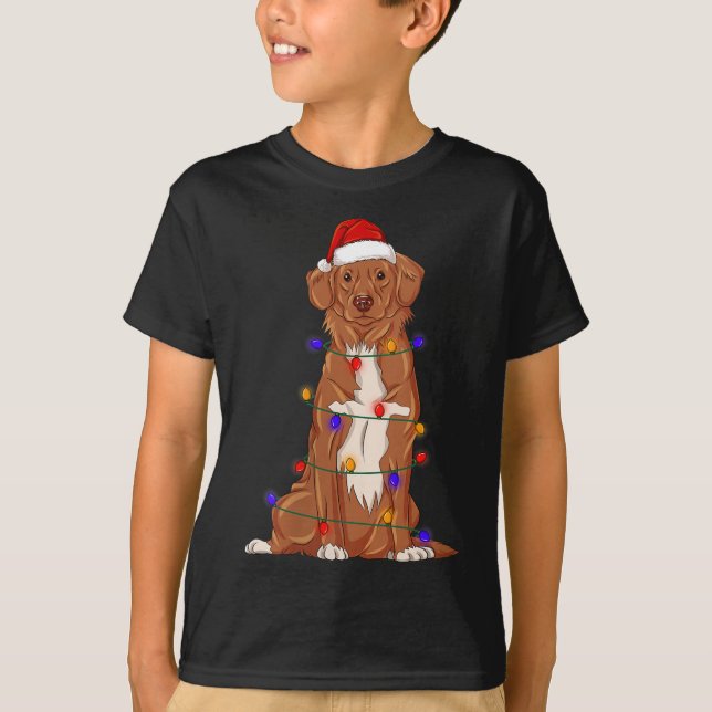 Nova Scotia Duck Tolling Retriever Dog Wearing Chr T-Shirt (Front)